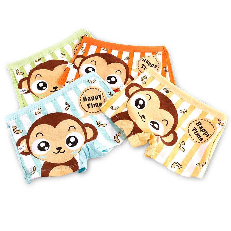 Lot de 12 boxers en coton pour garçons, sous-vêtements mignons pour enfants.