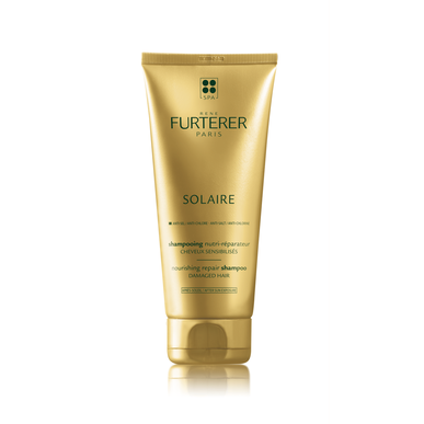 René Furterer Solaire Nutri-Repairing Shampoo, Ravitseva ja korjaava shampoo auringonoton ja kloorin vaikutuksen jälkeiseen käyttöön, 200 ml