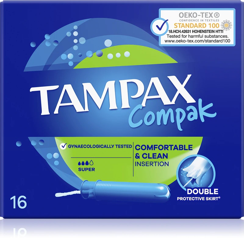 Tampax Compak Super aplikatoriaus tamponai