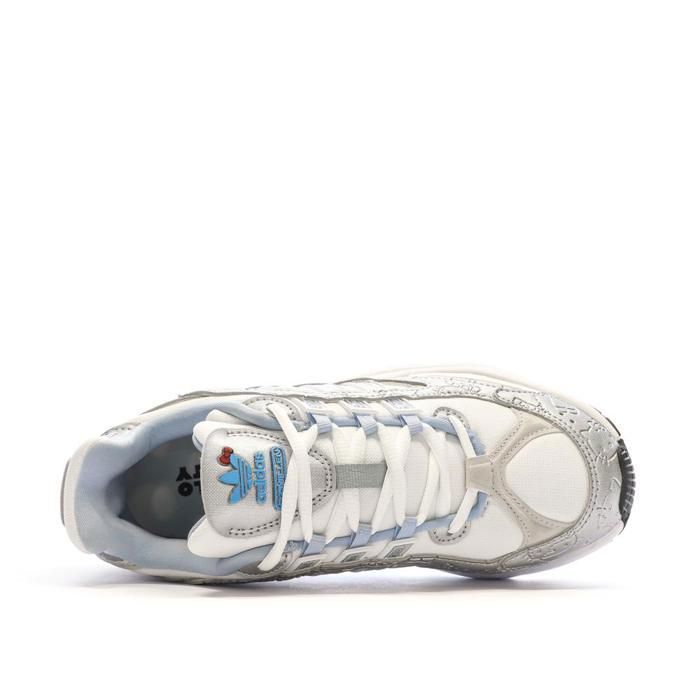 Baskets Blanches/Bleu Fille Adidas Ozmillen
