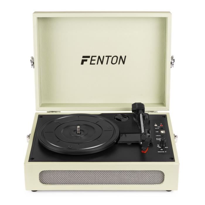 Toca-discos - FENTON - RP118C - Bluetooth 5.0 - Alto-falantes integrados - Gravador digital
