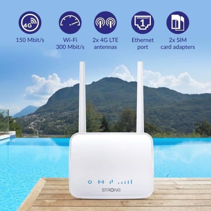 Modem Routeur - STRONG - 4G LTE ROUTER - Connexion Haut Débit - Jusqu’à 300 Mbit/s