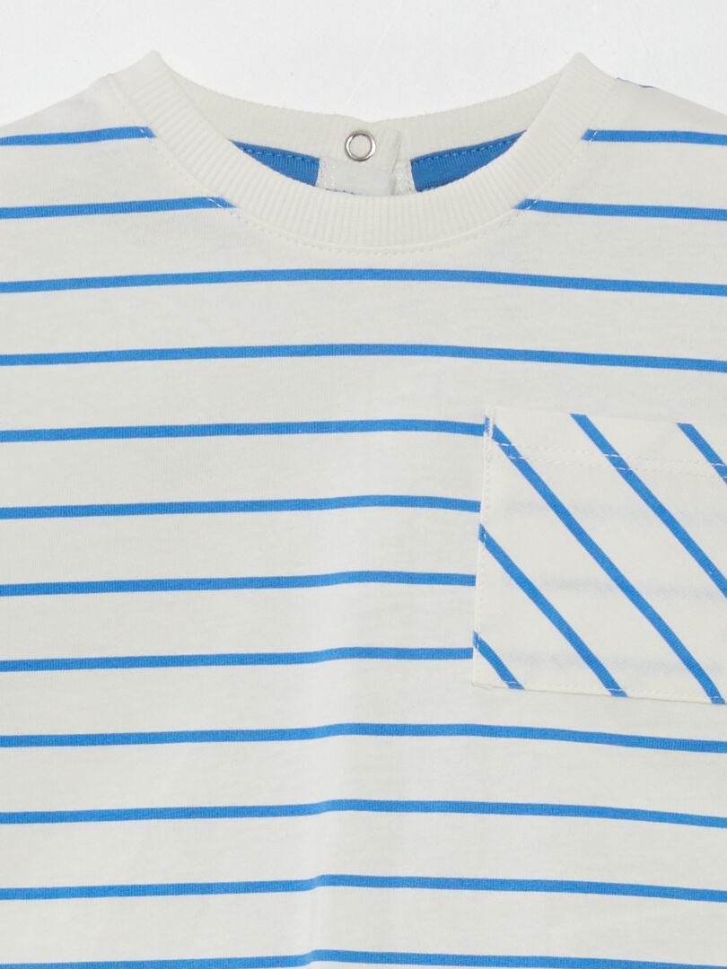 Camiseta de rayas - BLANCA