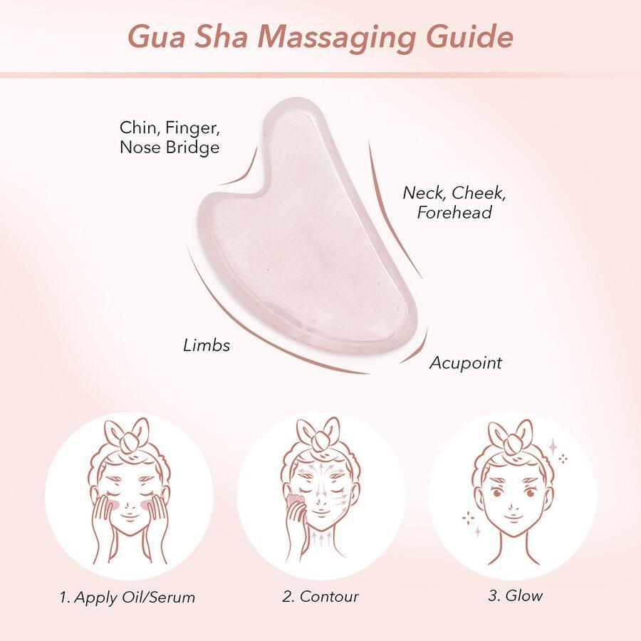 Zoe Ayla Massagetilbehør Gua Sha Rosakvarts - 1 stk.