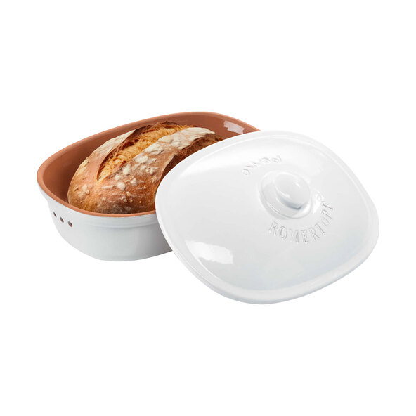 Soikea leipälaatikko, valkoinen, noin 2,3 l