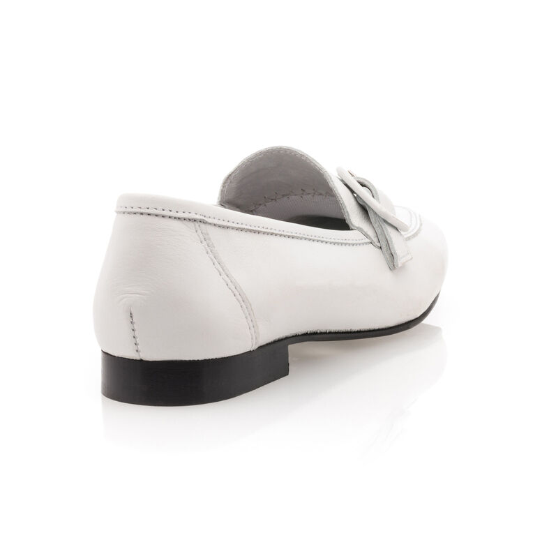 Weiße Damen-Loafer/Bootsschuhe