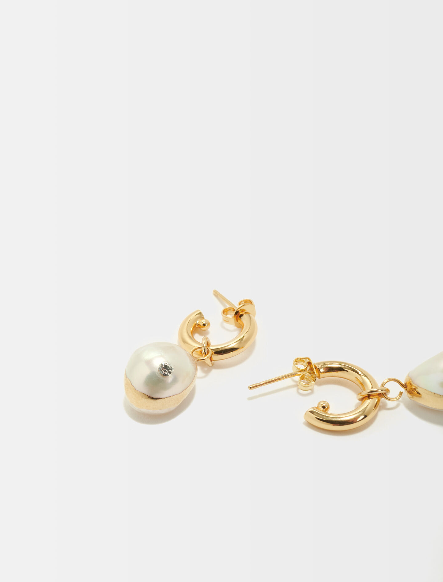Oorbellen met gekweekte parels - Goud