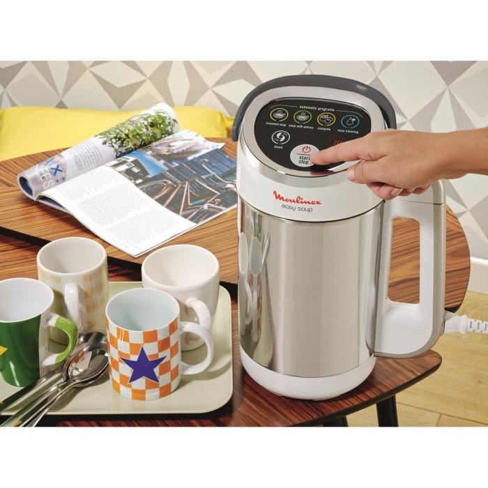 Moulinex Easy Soup Verwarmde Blender, 1000W, 1,2L Inhoud, 5 Automatische Programma's, Warmhoudfunctie, LM841B10