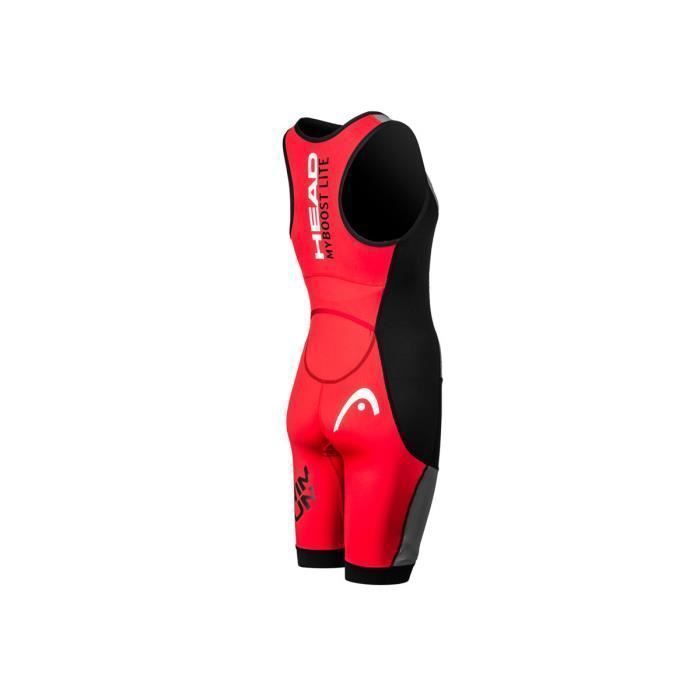 HEAD Sr Myboost Lite Combinaison Swimrun Femme sans manches Noir/Argent/Rouge - 2XS