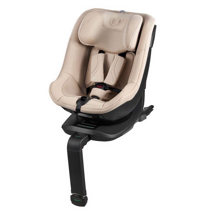 Seggiolino auto Kinderkraft I-GUARD PRO i-Size 61-105 cm, rotazione a 360°, cinture di sicurezza a 5 punti, schienale regolabile, scocca AIR SHELL, beige