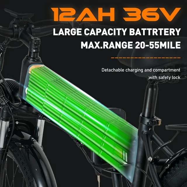 Skládací elektrické kolo COLORWAY 26, vyjímatelná baterie 500 W / 12 Ah / 36 V, lehké hliníkové elektrokolo, maximální rychlost až 19,99 mph