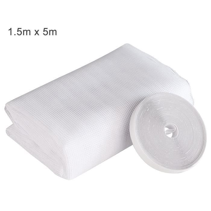 Window Mosquito Nets 150 x 500cm - FREOSEN - Anti-mosquito nylon mesh - Self-adhesive strip