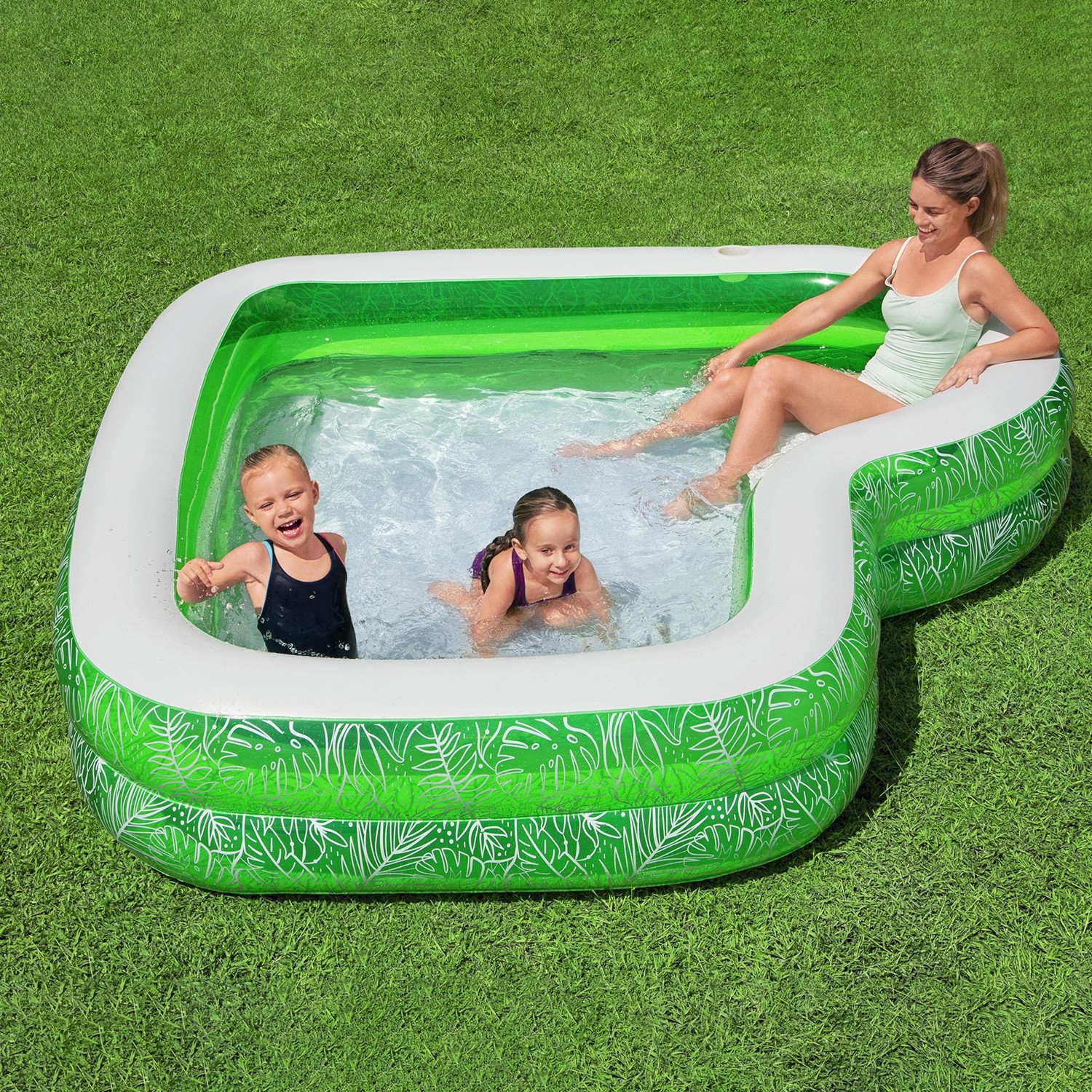 Bestway Inflatable Swimming Pool 231x231x51 cm with Printed Seat