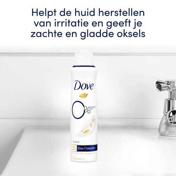 „Dove“ 0 % aliuminio dezodorantas, originalus, 150 ml