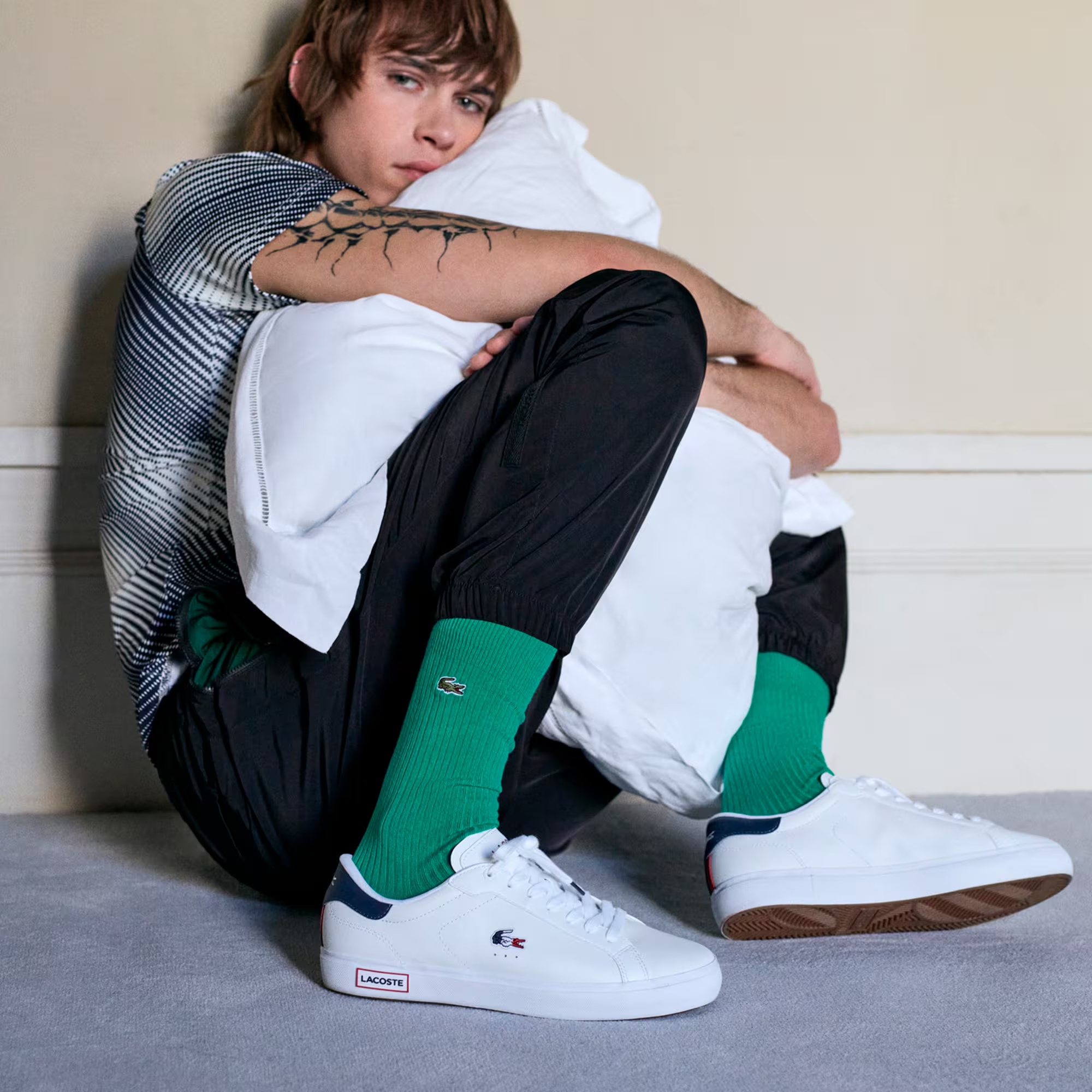 Men's Powercourt Leather Multicolor Sneakers
