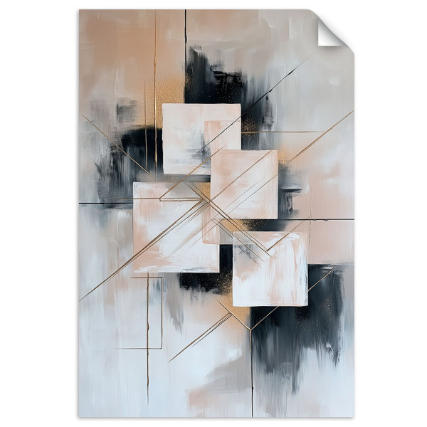 Naklejka na ścianę do salonu Feeby Abstrakcja Geometryczne Kwadraty 20x30