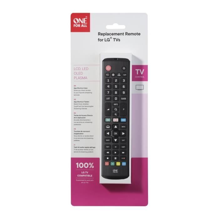 ONE FOR ALL URC4911 - Vervangende afstandsbediening voor LG tv's