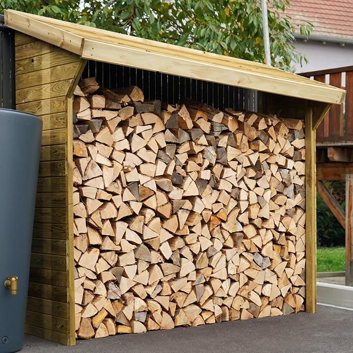 Abri bûches en bois traité OLBIA - Cerland
