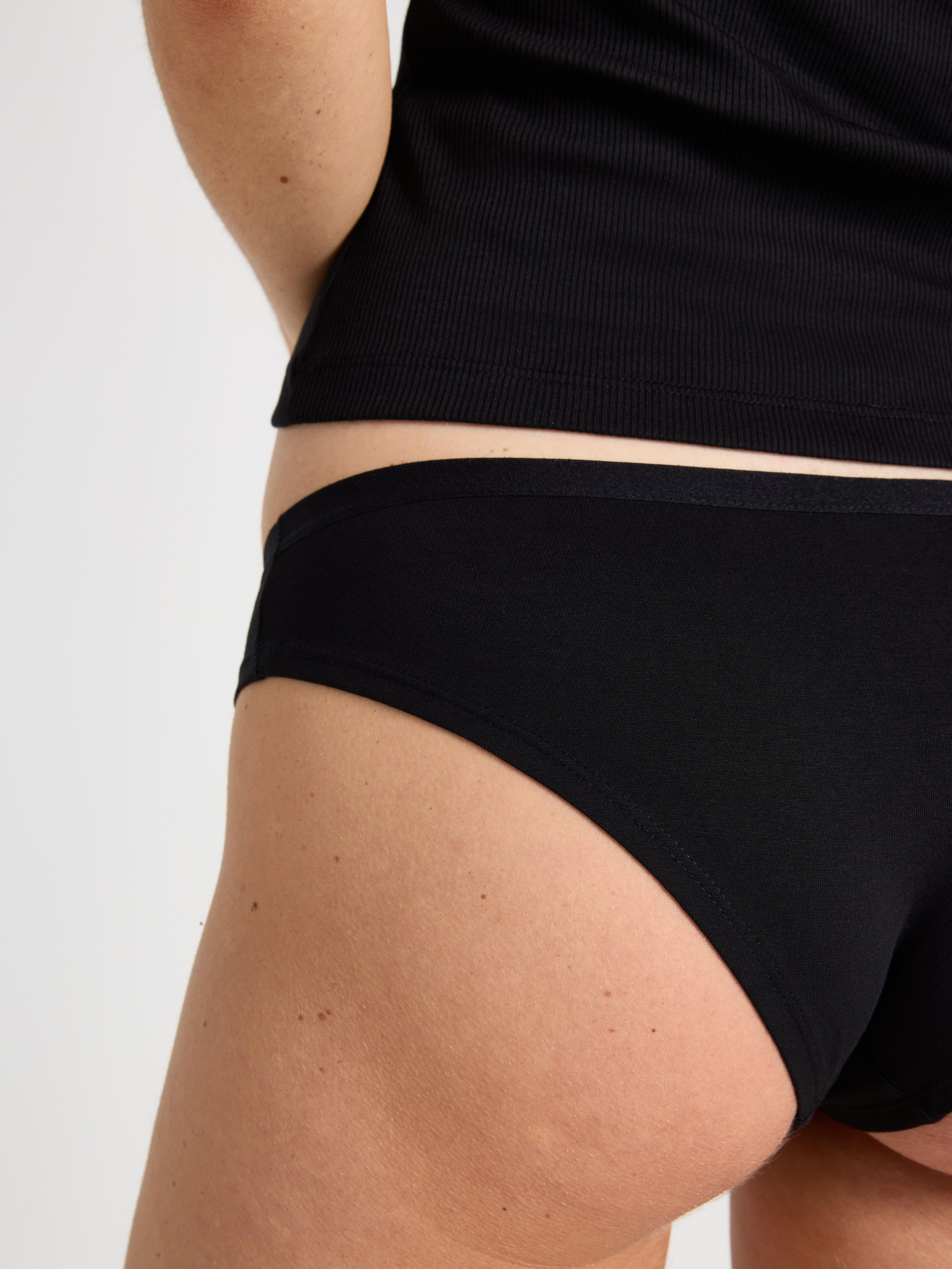 Kalhotky v bikinovém modelu s nízkým pasem, černé