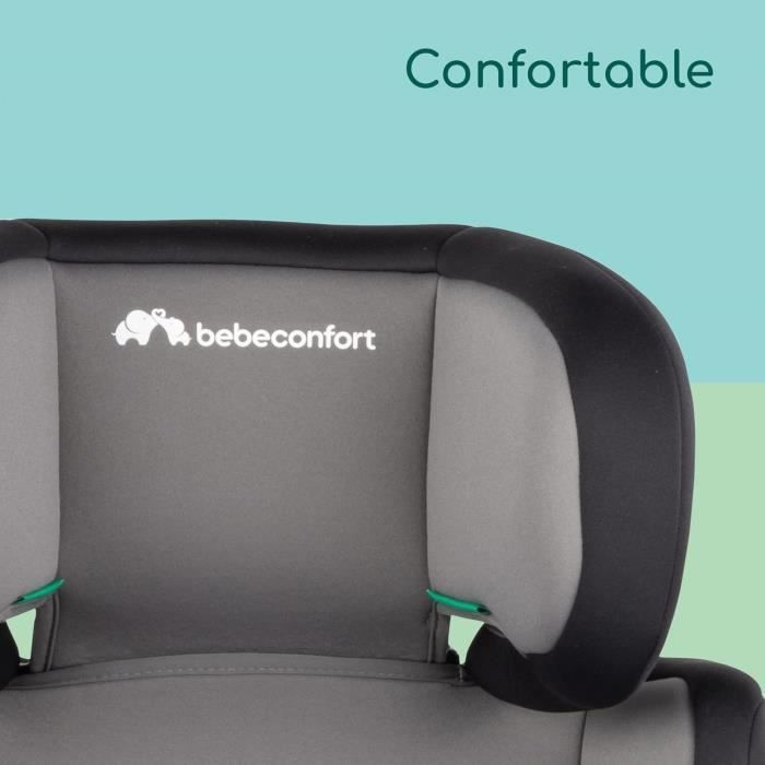 Seggiolino auto BEBECONFORT ROAD FIX i-Size, Gruppo 2/3, Isofix, pieghevole, rialzo, da 3,5 a 10/12 anni, 100-150 cm, 15-36 kg, Grigio Nebbia