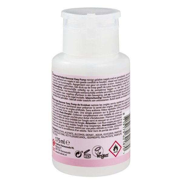 Kruidvat Nail Care Easy Pump средство за скидање лака за нокте без ацетона 175 мл