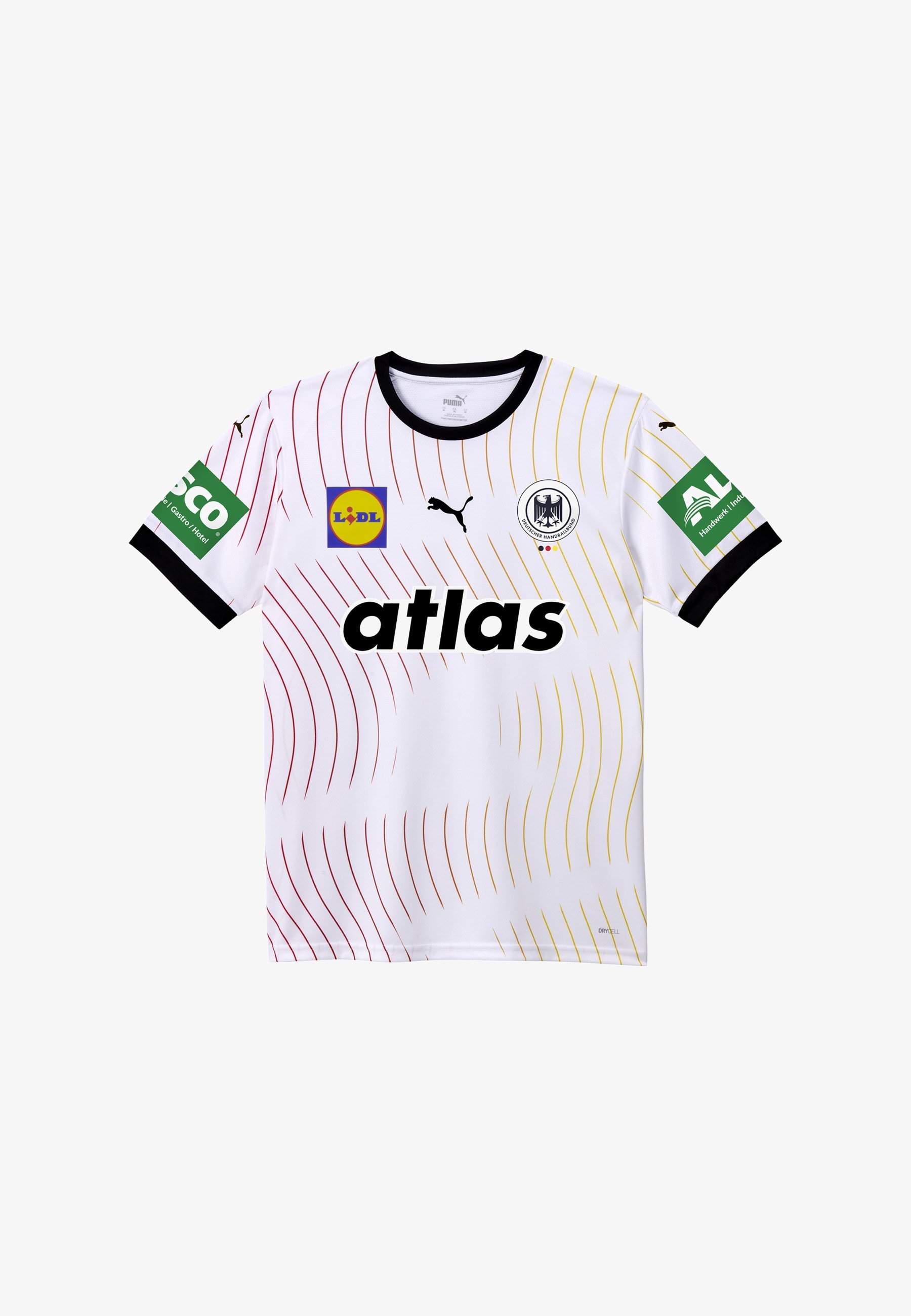 Puma DEUTSCHLAND 2025 HANDBALL HEIM - Maglietta sportiva - bianco nero