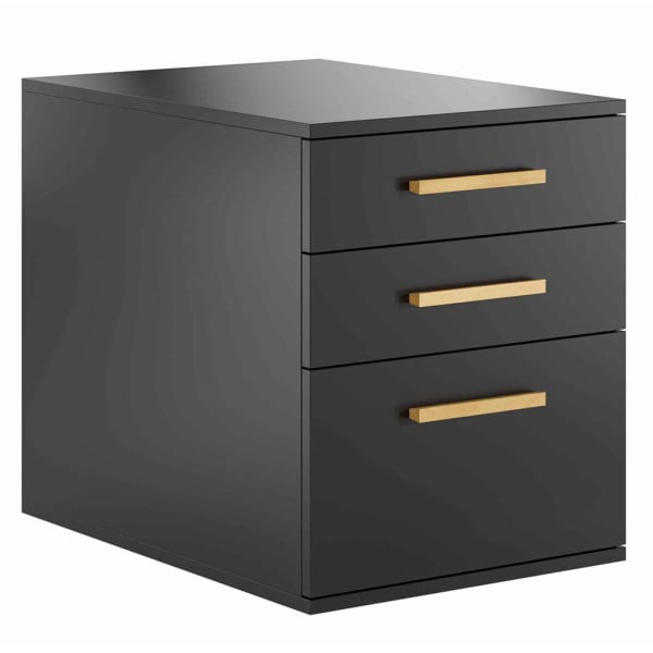 Czarny kontener z szufladami Loft Office
