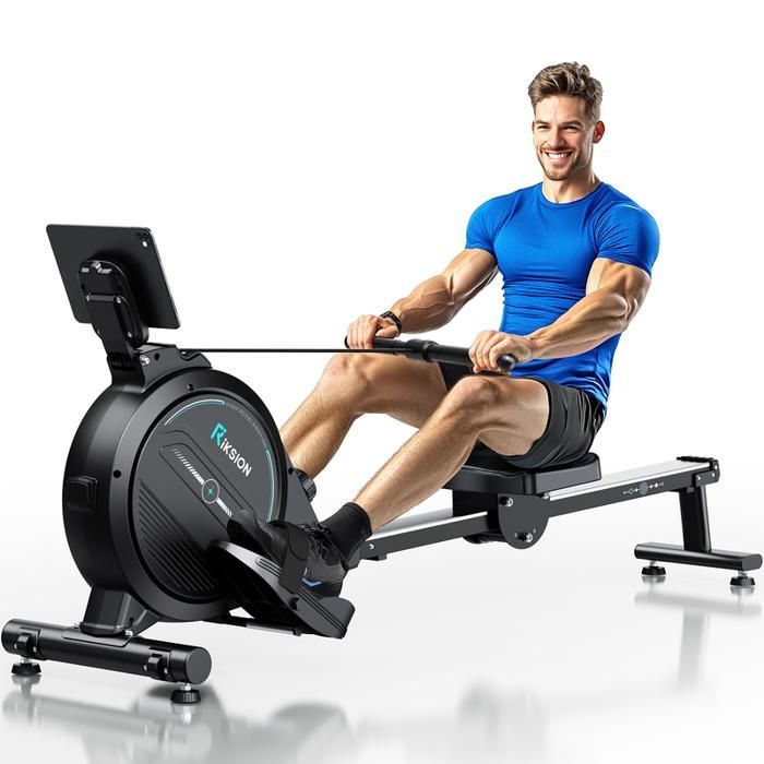 Rameur magnétique - RIKSION - HCQ-H300-B - 8 niveaux de résistance - Max 160 kg - Pliable & silencieux