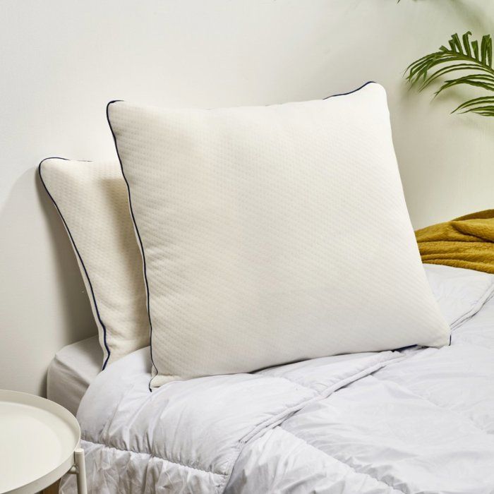 Cuscino premium in memory foam misto 65x65 cm - Comfort regolabile - Cerniera per regolare lo spessore - Fodera 100% cotone - BLU