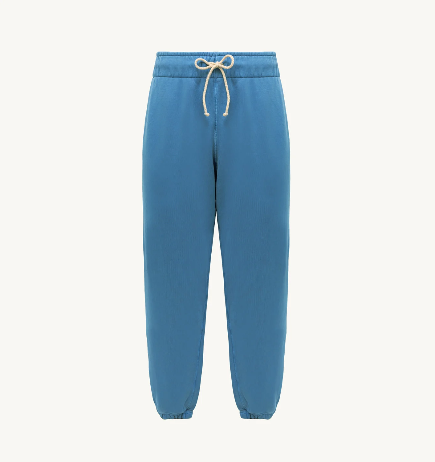 PANTALONI JOGGER ALBAȘTRI DIN JERSEY DE BUMBAC, CROIALĂ RELAXEDĂ