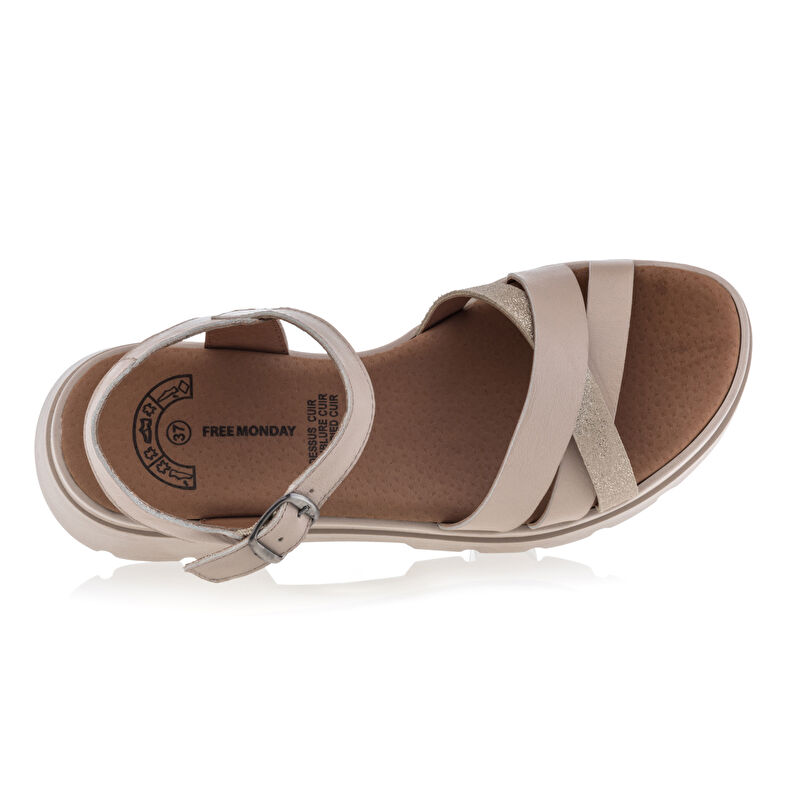 Beige sandaler / åben tå sko til kvinder