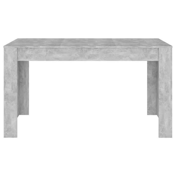 Low price - Living room/kitchen furniture - Dining table only - Concrete grey 140x74.5x76 cm Chipboard (573113381234)