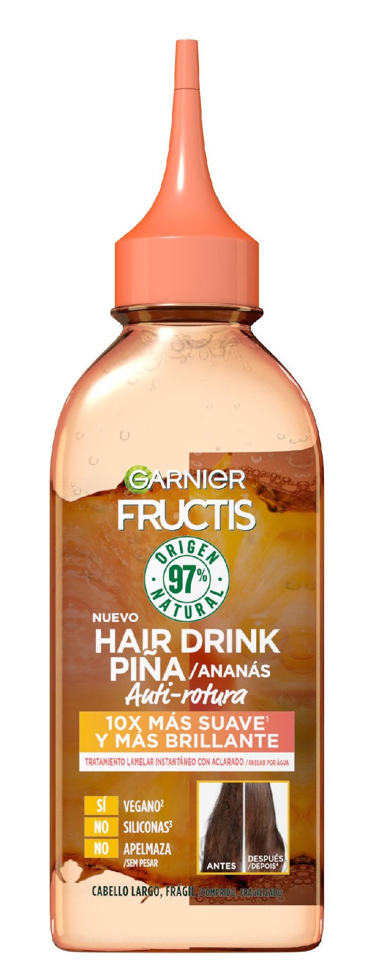 „Fructis“ ananasų plaukų gėrimas nuo lūžinėjimo Plaukų aliejai ir procedūros