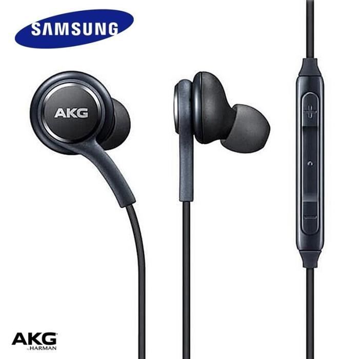 Auriculares intrauditivos originales Samsung EO-IG955 de 3,5 mm con micrófono con cable para smartphones AKG Samsung Galaxy S8 y S9.