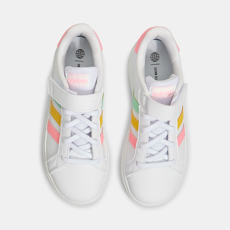 Dječje tenisice Adidas Grand Court s elastičnom čipkom i gornjim remenom