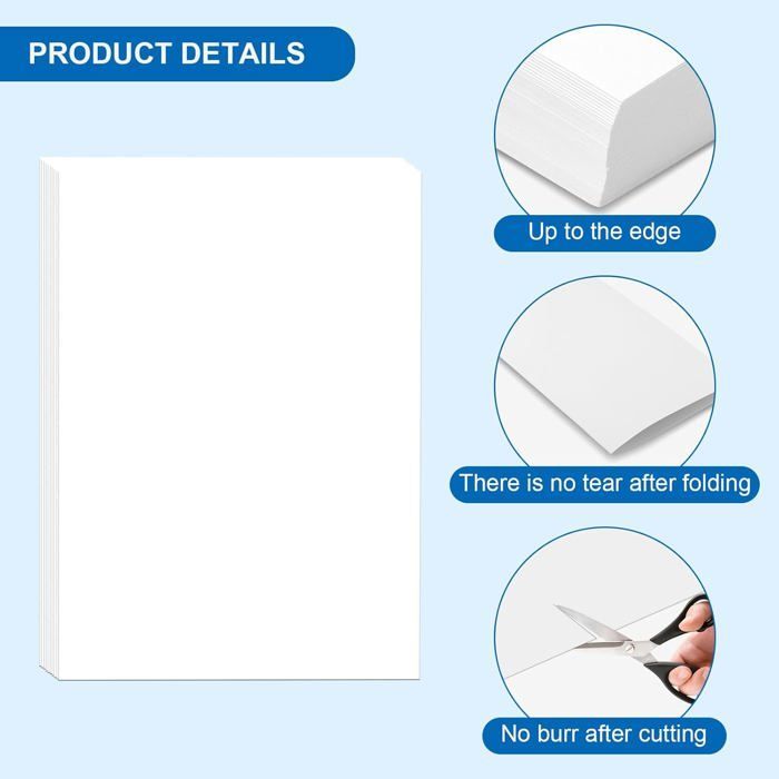 Papier cartonné blanc A4 - ESTAMPILLE - Lot de 50 feuilles - 250g/m² - 21x29,7 cm - Mat