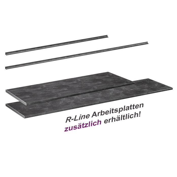 Piano di lavoro da cucina Vicco R-Line 240 cm color antracite (42078)