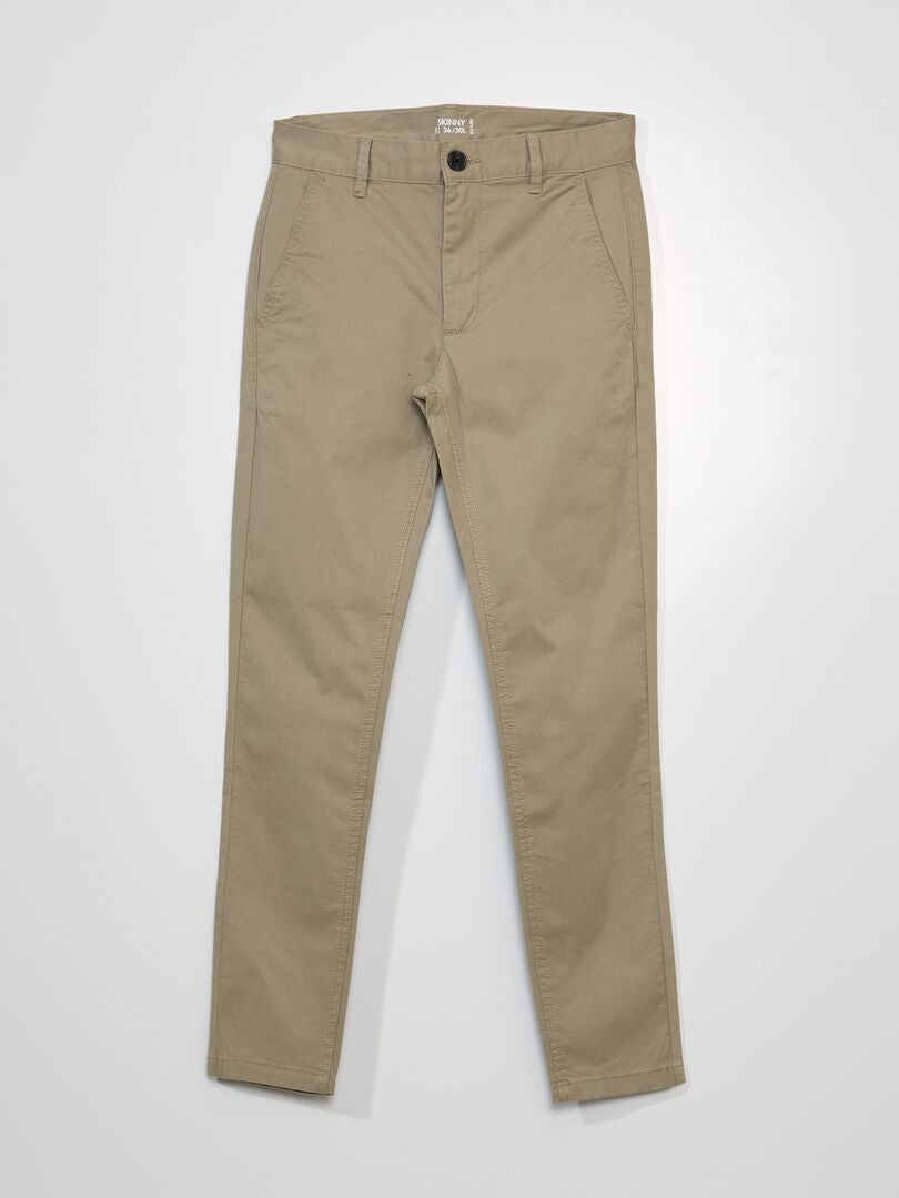 Calça chino skinny tamanho L30 - bege