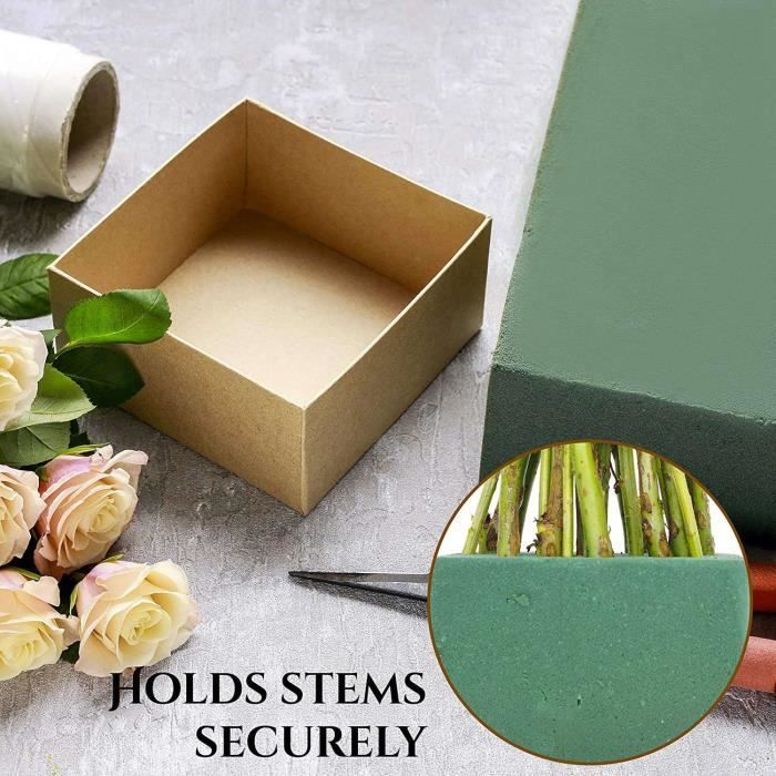 6 bloques de espuma floral para embalaje de flores, suministros para arreglos florales, flores artificiales y plantas decorativas.