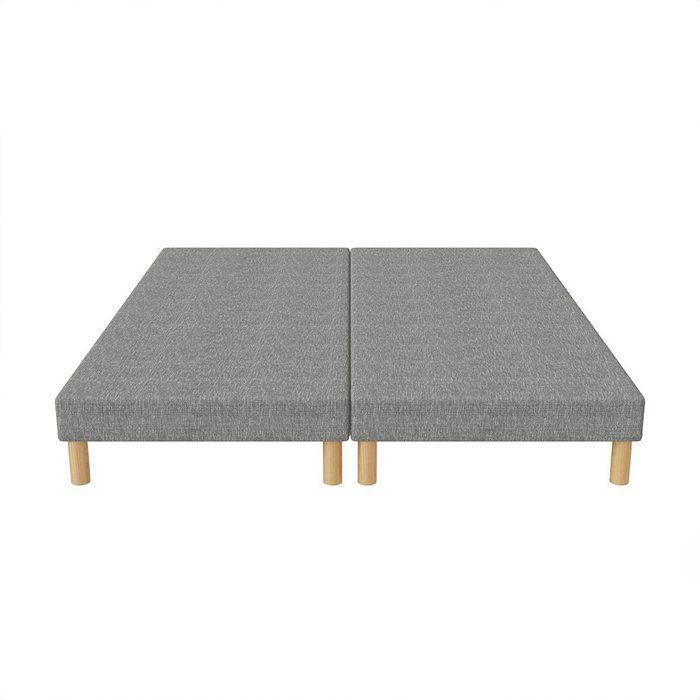 Sommier Tapissier FIRST Gris 160x200 cm (2x80/200) – 2 Blocs