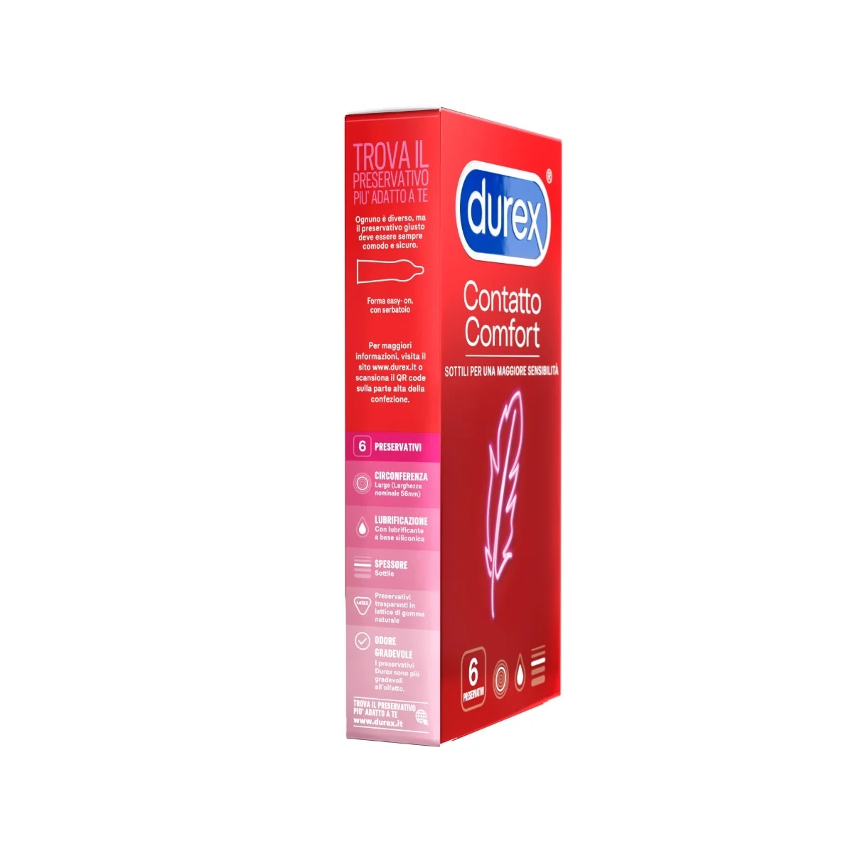 DUREX Durex Contact Comfort Dunne Condooms 6 stuks met extra glijmiddel