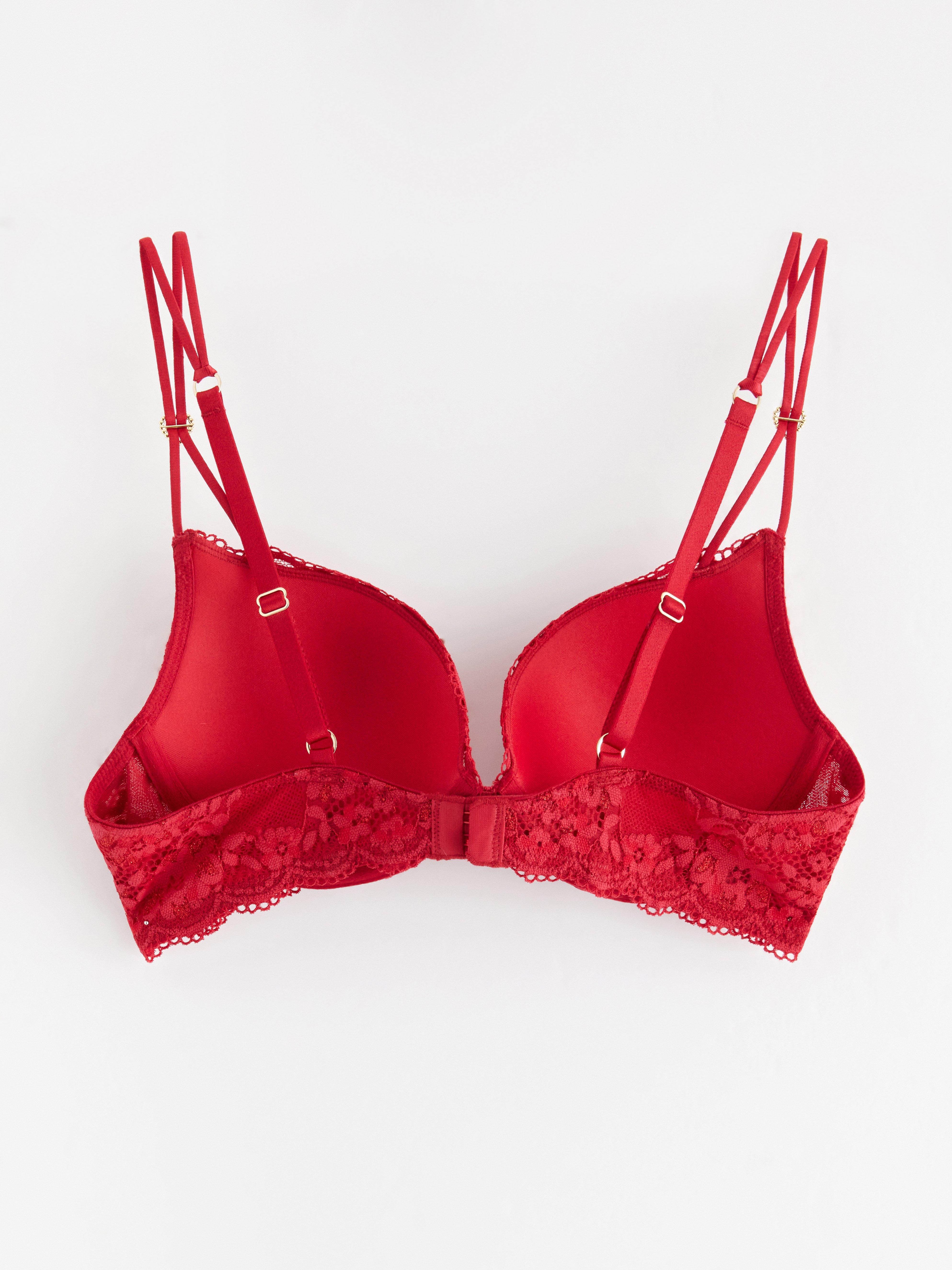 Malva push-up boty s lurexem, červené