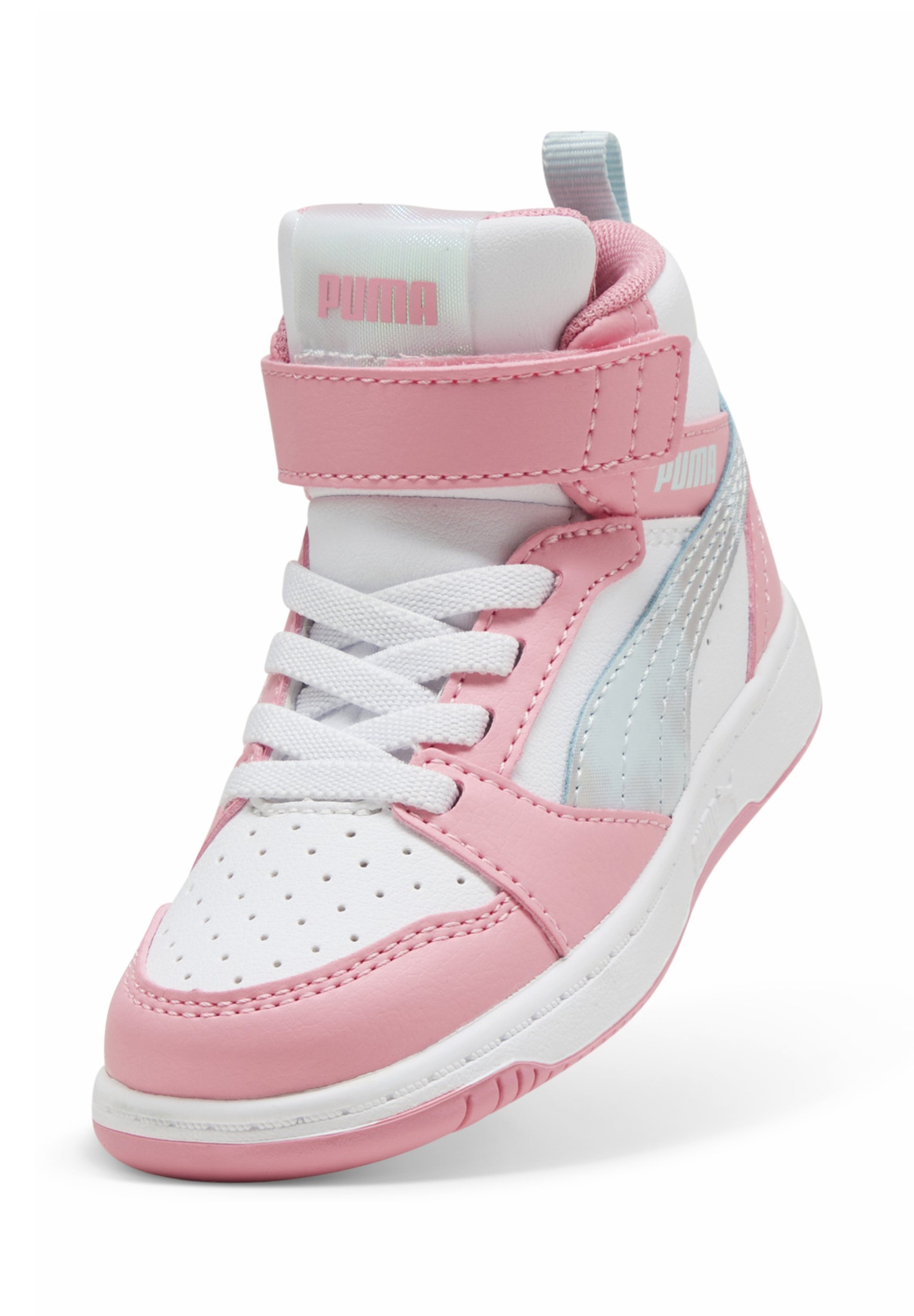 Scarpe da ginnastica Puma REBOUND MID SPACE BELLE - Scarpe per neonati - vetro marino/paesaggio rosa/bianco