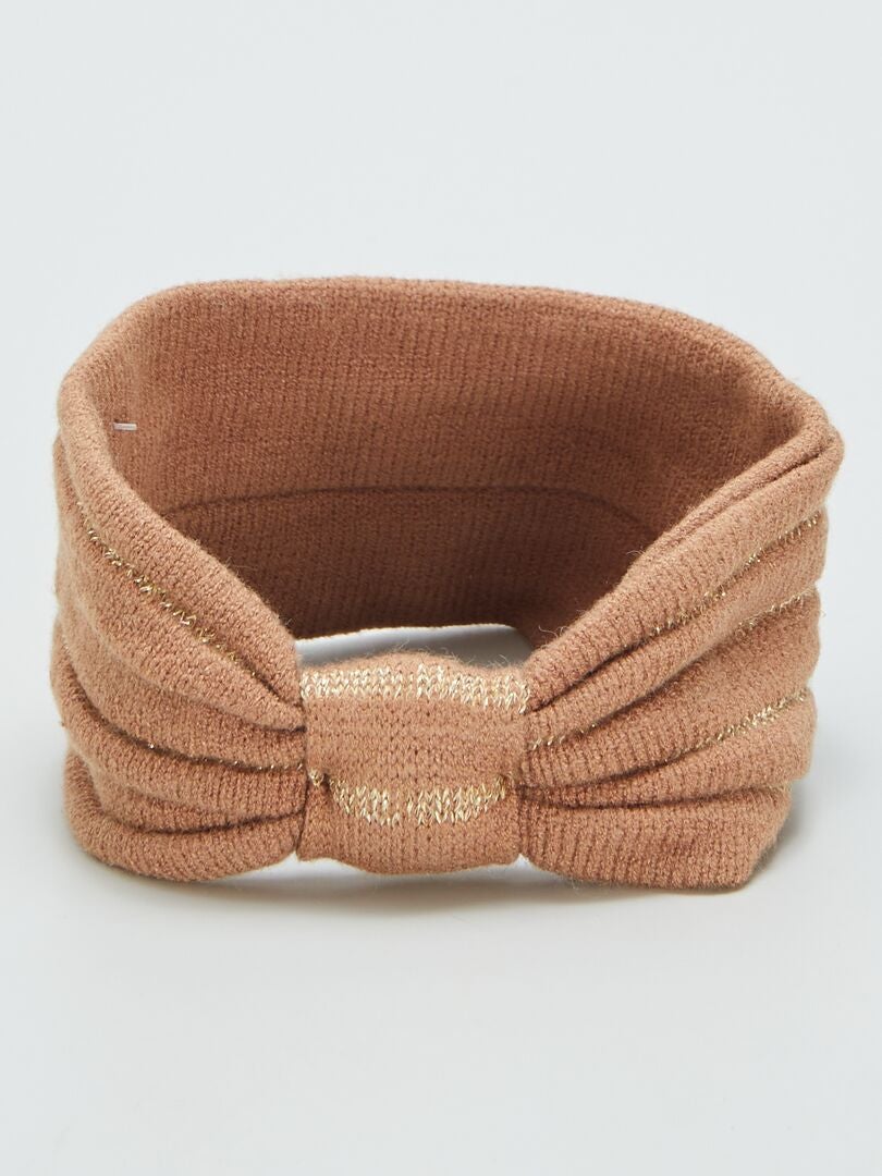 Tricot gebreide hoofdband - BRUIN