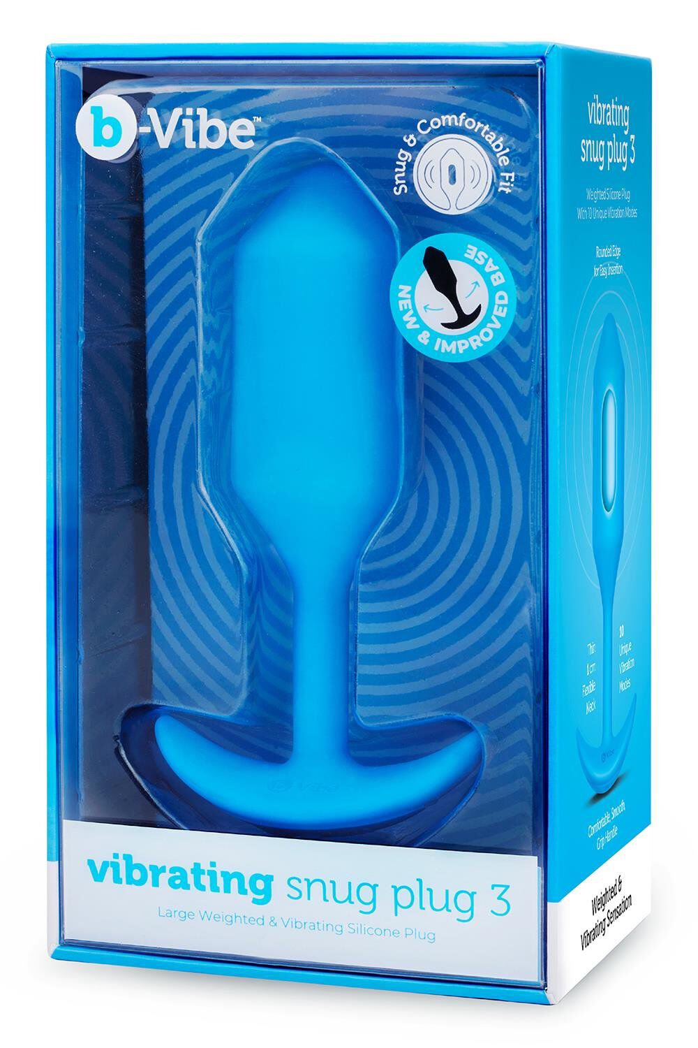 Βύσμα δόνησης B-Vibe Snug 3 μπλε