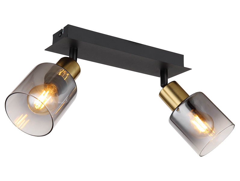 Lampa sufitowa Hollsy 2-punktowa czarna