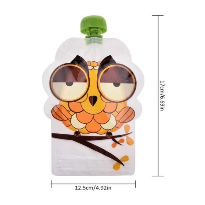 Herbruikbare appelmoeszakjes voor kinderen - 8 stuks - Zelfgemaakte puree - Inhoud: 150 ml