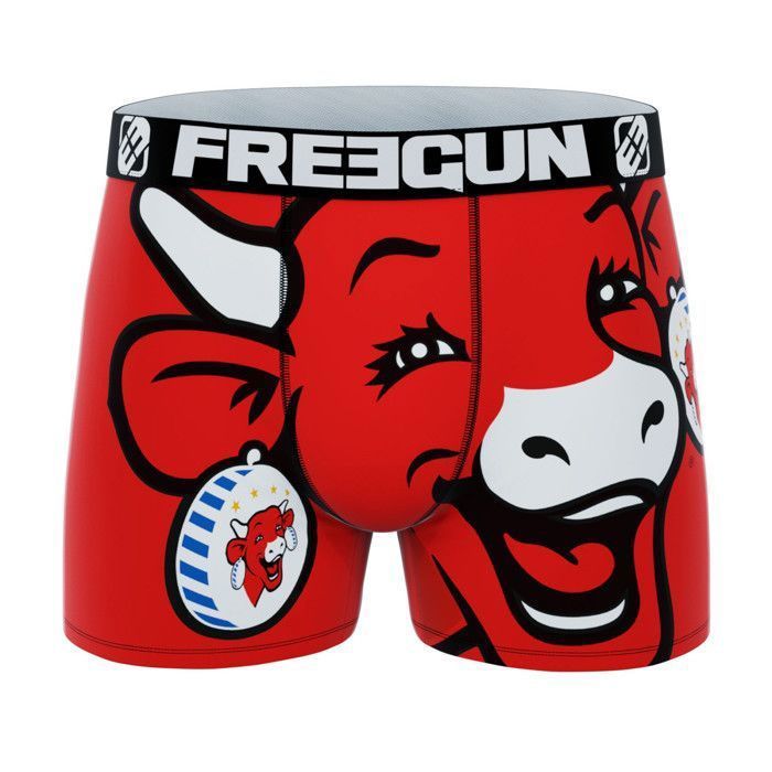 Freegun Men's Boxer Shorts LA VACHE QUI RIT, Men's Underwear - Black (Pack of 5)