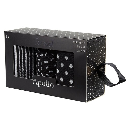  Calcetines Apollo Essentials Glitzer Silber