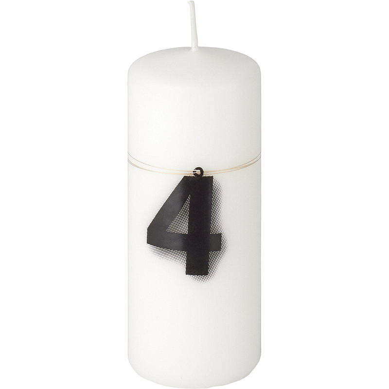 Vie Home Candele dell'Avvento confezione da 4 12 cm, 1-4 candele bianche